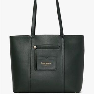 KATE SPADE FLORENCE LARGE TOTE BAG IN BLACK PEBBLED LEATHER